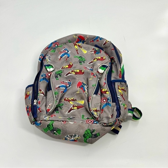 Pottery Barn Kids Marvel Avengers Kids Backpack Grey Superhero School Bag - Picture 6 of 11